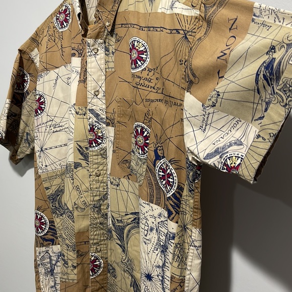 Men’s Gant Salty Dog Nautical Over Print Button Down Shirt Size Large - Picture 6 of 10